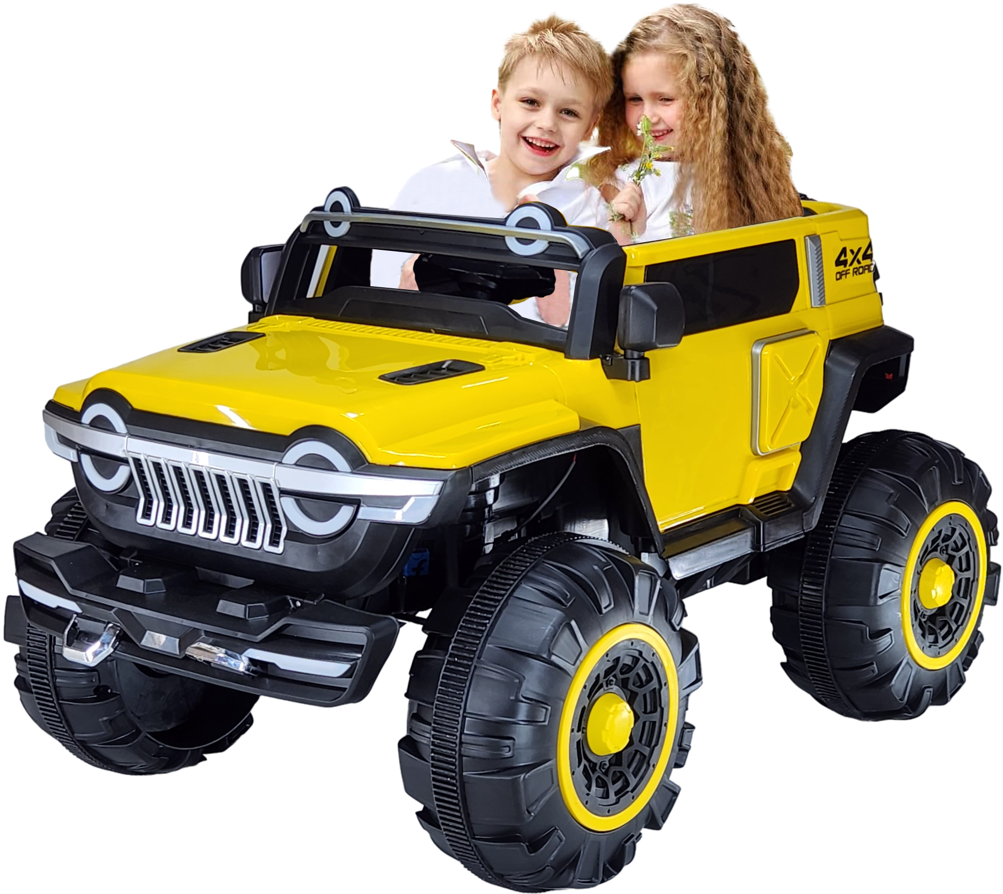 Kids Big Size 4x4 Battery Operated Rechargeable Driving Jeep I Large Size 4 + 1 Motors I Premium Quality I Top End Configuration | 1-12 Years | Remote Control + Mobile App Kids Big Size 4x4 Battery Operated Rechargeable Driving Jeep I Large Size 4 + 1 Motors I Premium Quality I Top End Configuration | 1-12 Years | Remote Control + Mobile App